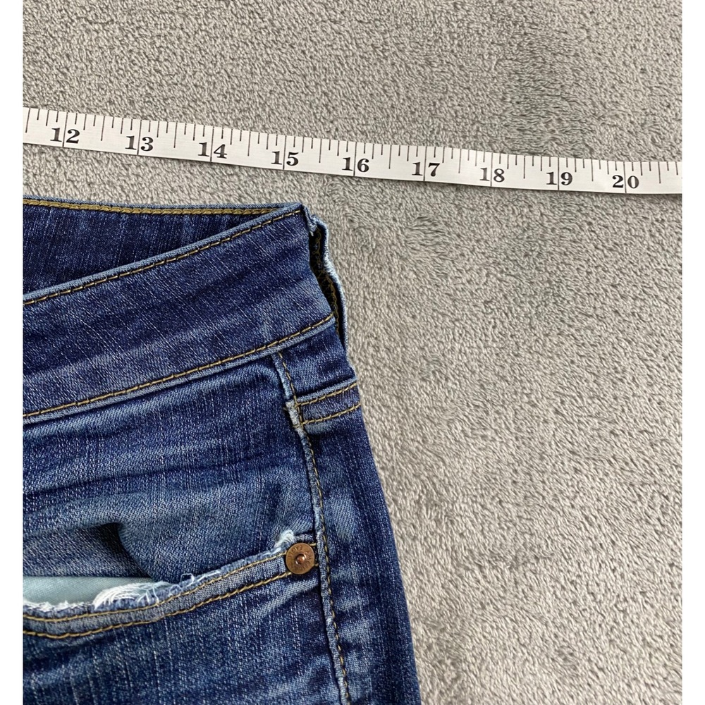 American Eagle Mens Next Level Flex Slim Taper Distressed Dark Wash Jeans 32x30 - Picture 7 of 16